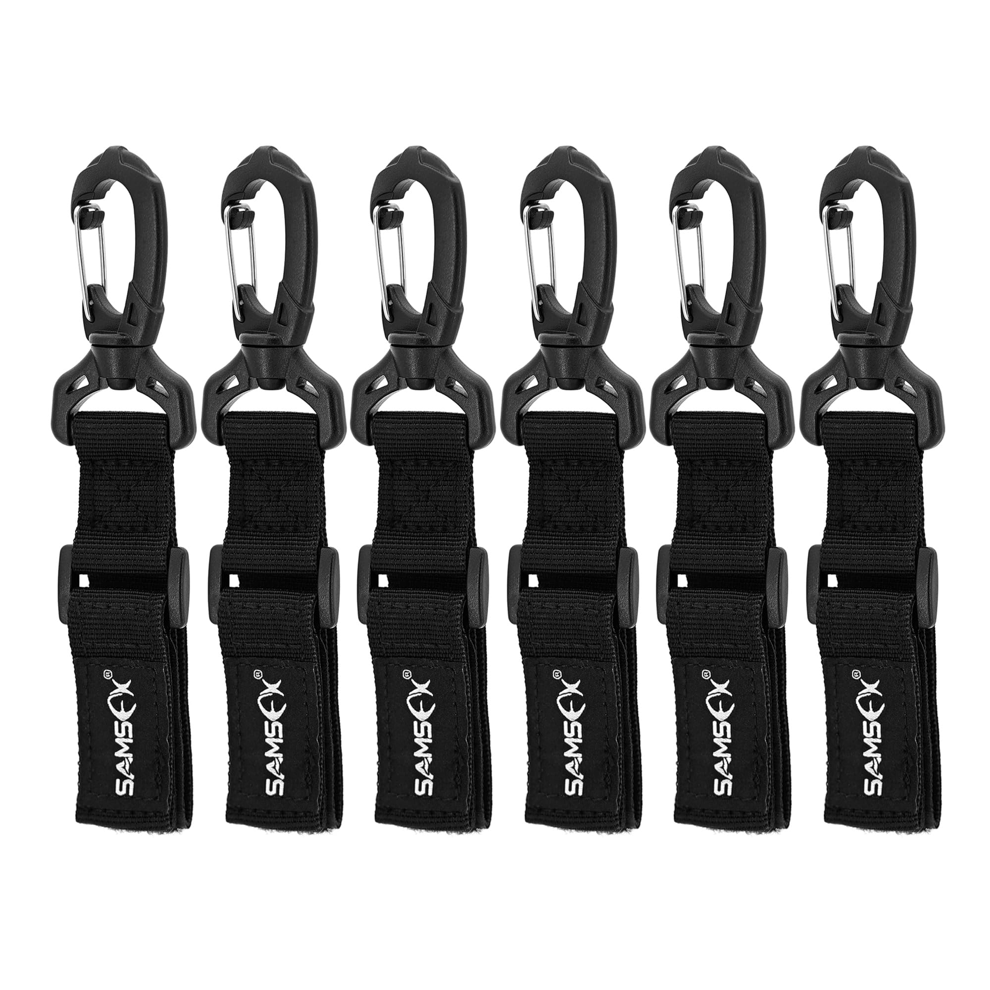 SAMSFX Adjustable Kayak Paddle Holder, Board Accessories, Inflatable Boat Storage, Set of Rod or Paddle Clip Holders