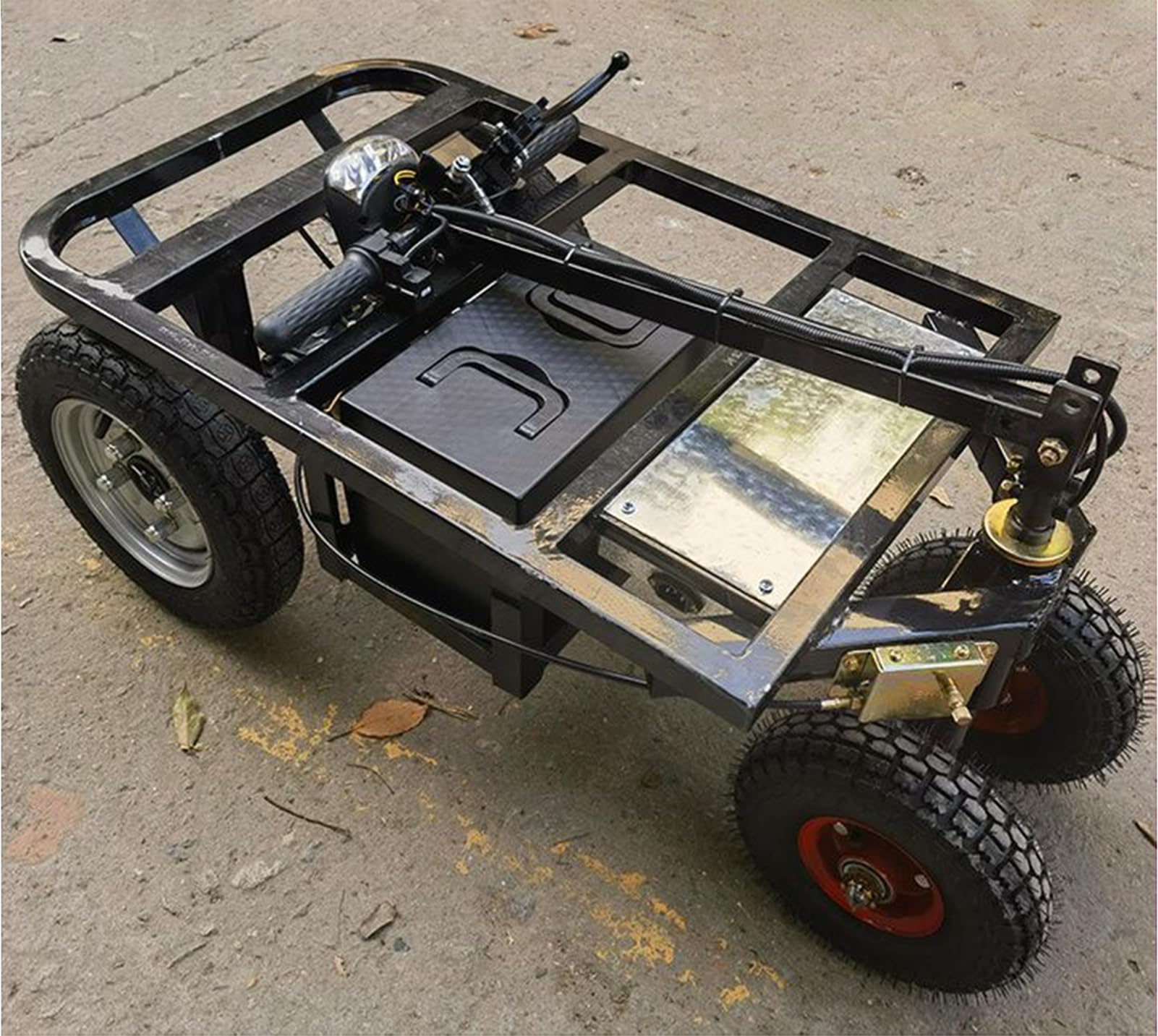 Carrello elettrico pieghevole, capacità 600 kg, ruote silenziose, funzionamento con una sola mano, carrello resistente per lo spostamento e lo stoccaggio
