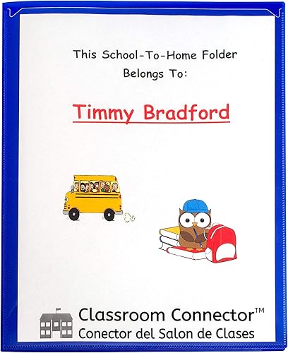 Miniatura 9 de C-Line Classroom Connector Cartera de múltiples bolsillos para la escuela al hogar, rojo, 15BX (32304), 9.5 x 11.75 x 0.25
