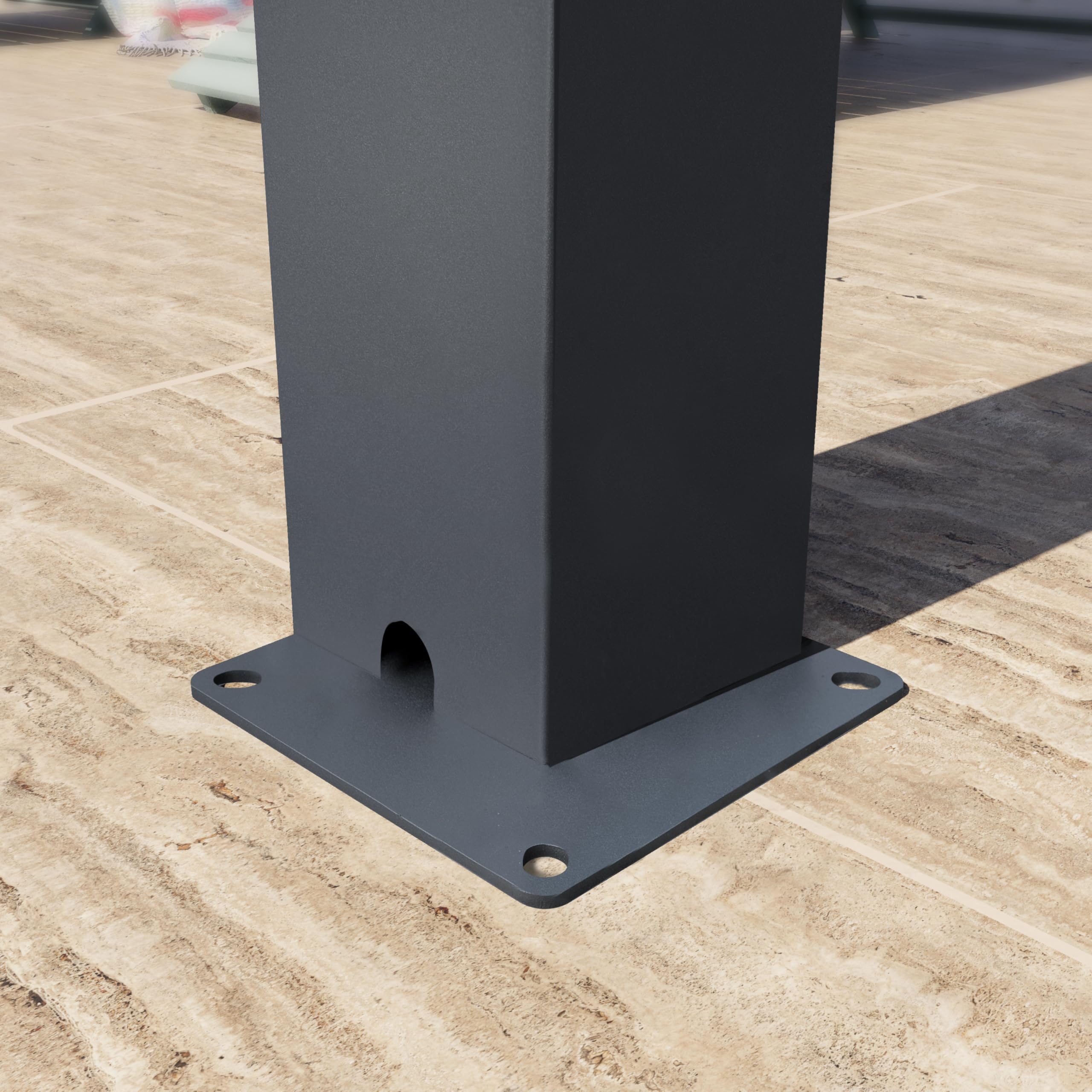 PRIMEYARD Pergola 3x3 m poteaux en Aluminium avec Lames orientables en Aluminium pavillon Anthracite