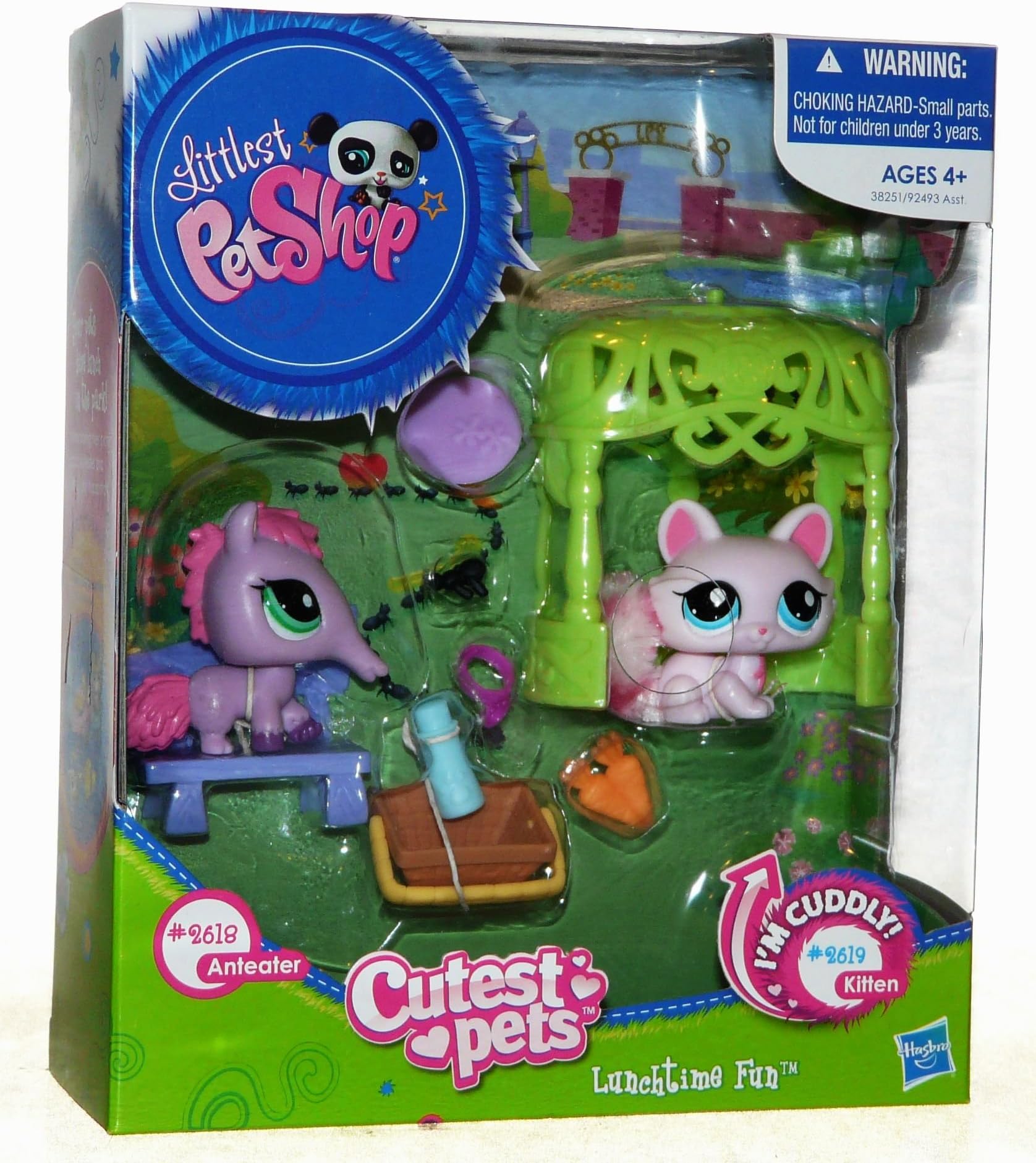 Littlest Pet Shop Cutest Pets Lunchtime Fun - Anteater 2618 & Kitten 2619