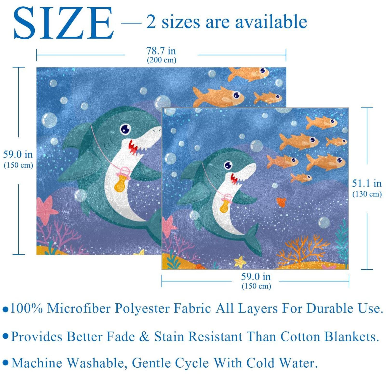 Shark trägt einen Schnuller-Fleece-Überwurf, superweiche, luxuriöse Bettdecke