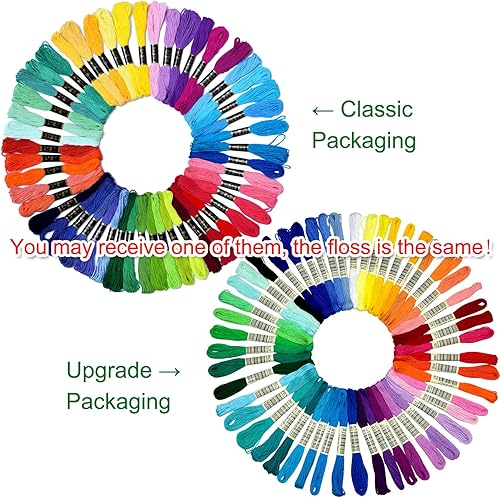 Miniatura 24 de LE PAON Hilo de bordado, 240 madejas, 100% algodón egipcio de fibra larga, hilos de punto de cruz, pulseras de la amistad, hilo dental mercerizado