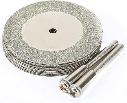 Diamond Cutting Discs Rotary Mini Diamond Cutter for Mini Router/Router/Routre/Cordless Mini Router/Pen Router/Power Router/Art Router/Micro Grinder High Grade Long Life Diameter 40 mm 10 Pieces