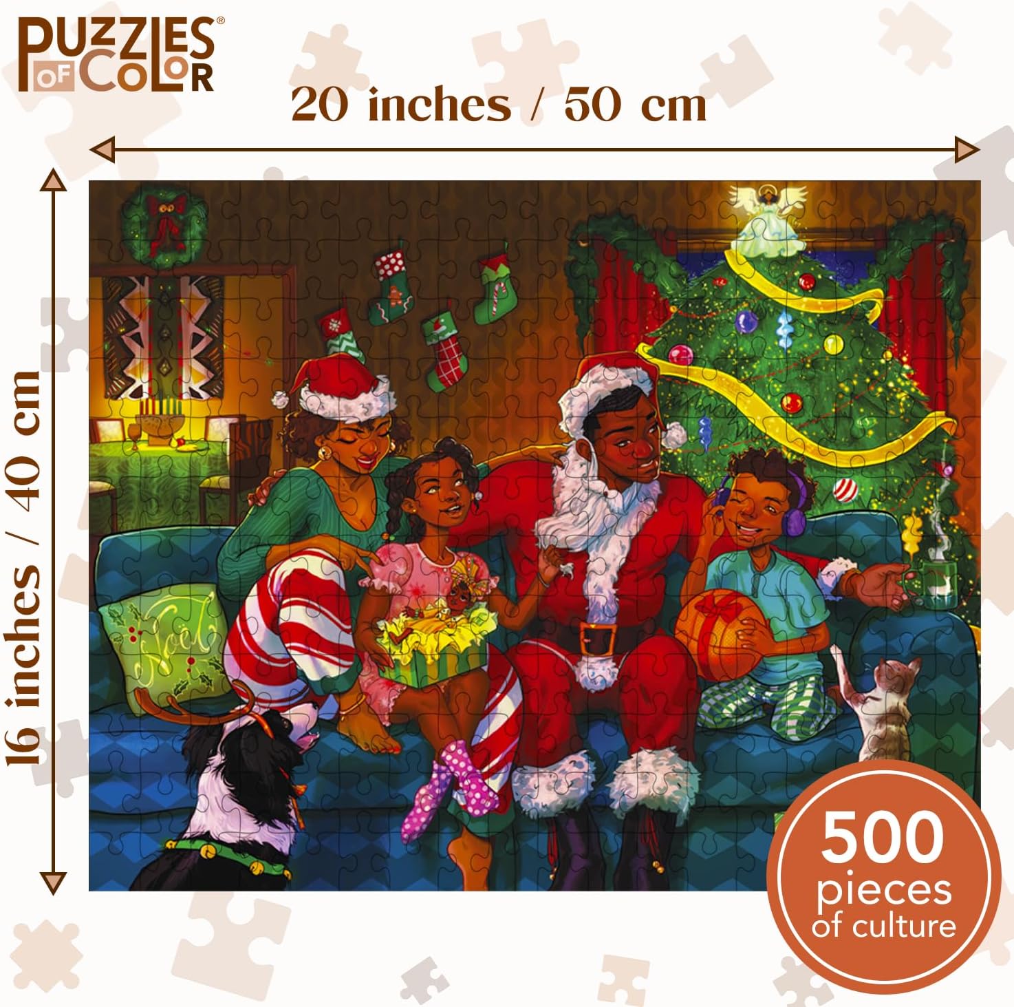 Puzzles of Color Comfort & Joy by Paul Kellum – 500-Piece Puzzles for Adults, Colorful Artwork Jigsaw Puzzle & Relaxing Brain Game for Family Game Night Fun & Gift Giving with Friends (16"x20")