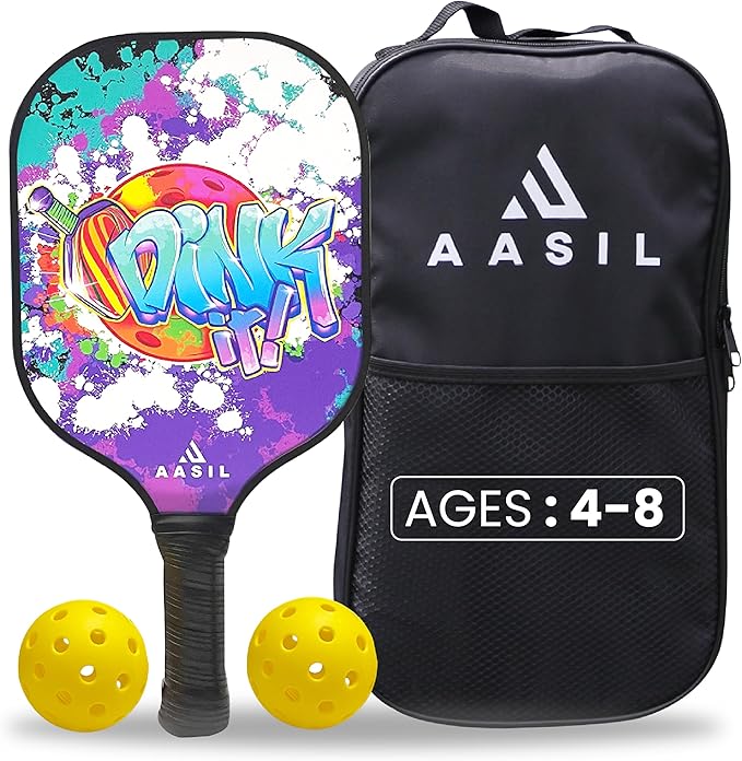 Amazon.com : AASIL Kids Pickleball Paddle Set - 1 Paddle, 2 Balls, and ...