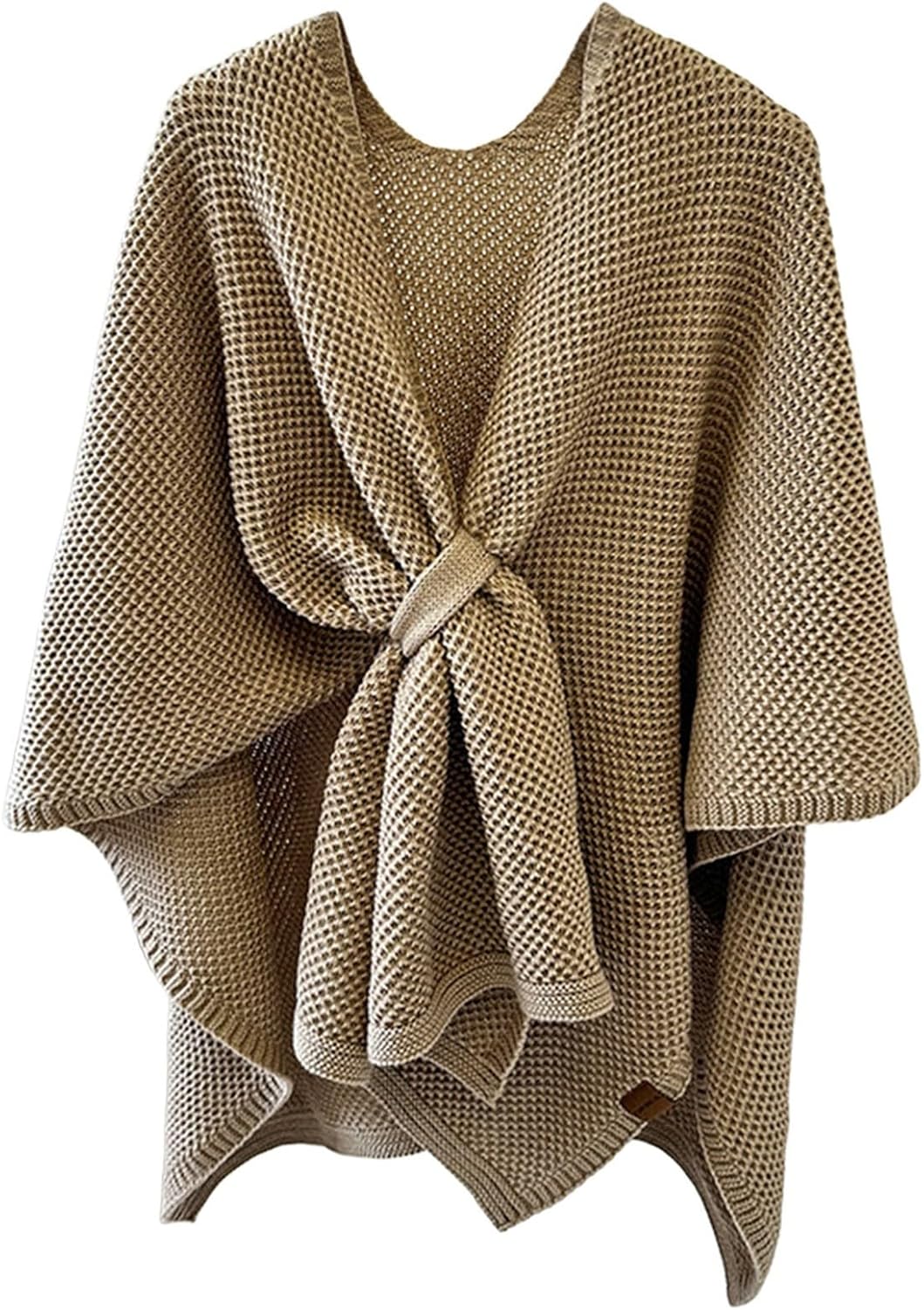 Générique Poncho Femme Hiver Chaud Poncho Femme Tricot Cape Réversible