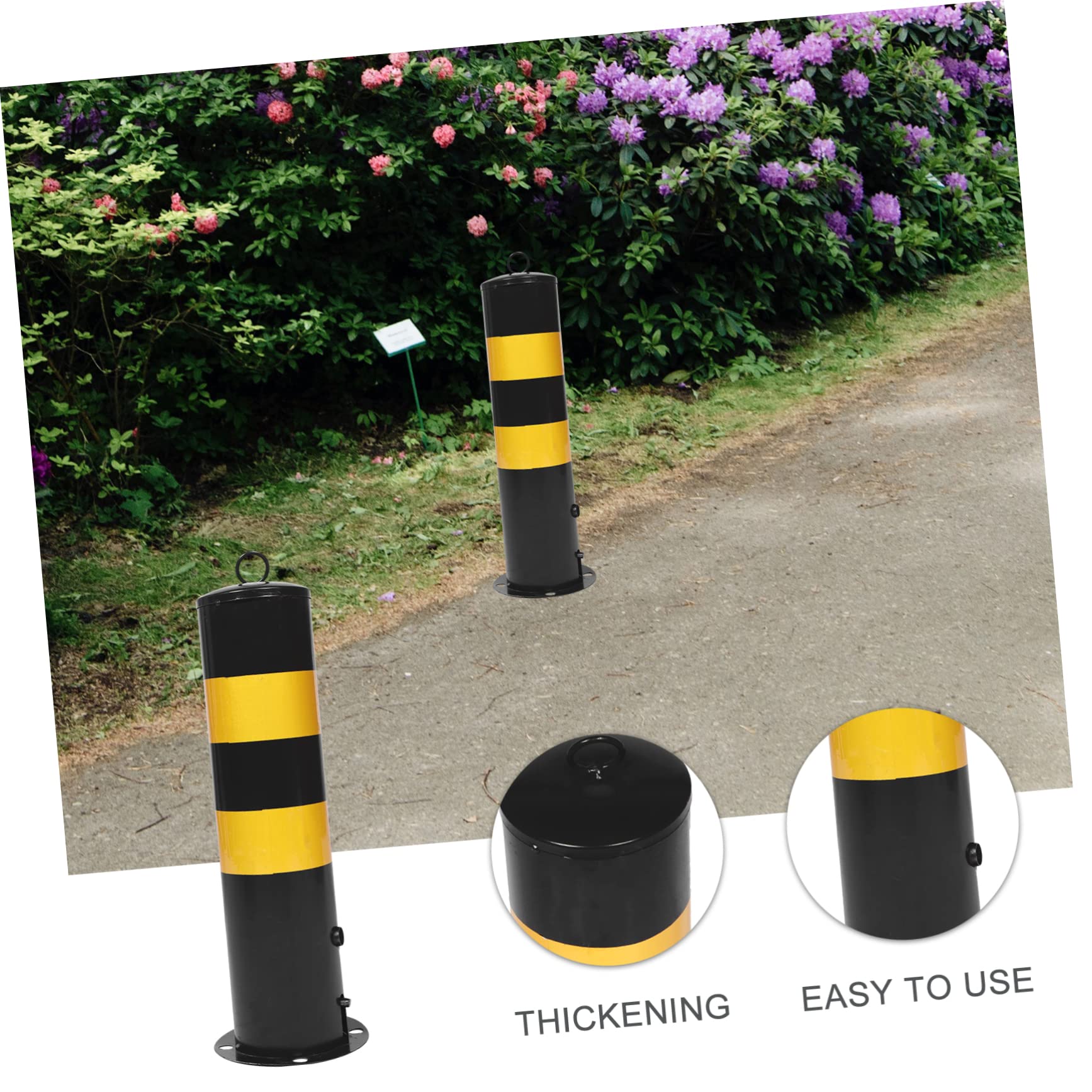 Gatuida Warning Column Anti-Collision Column Safety Cones Fixed Bollard Parking Construction Cones Parking Barrier Traffic Column Traffic Safety Delineator Security Barrier Steel