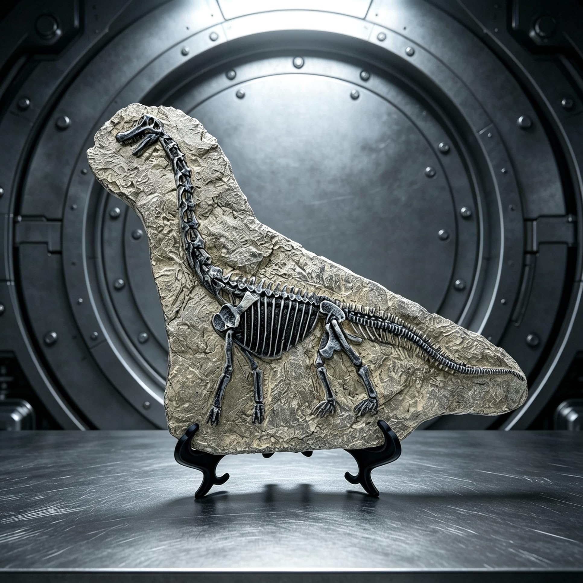 XINDAM Żywica brachiozaur dinozaur skamieniała statuetka model symulowany szkielet dom biuro ekspozycja dekoracyjne pudełko rzemiosło dekoracja (Styl 7)
