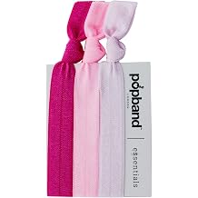 Popbands Essential Hair Bands, Crease Free Hair Ties, Pinky Pack of 3