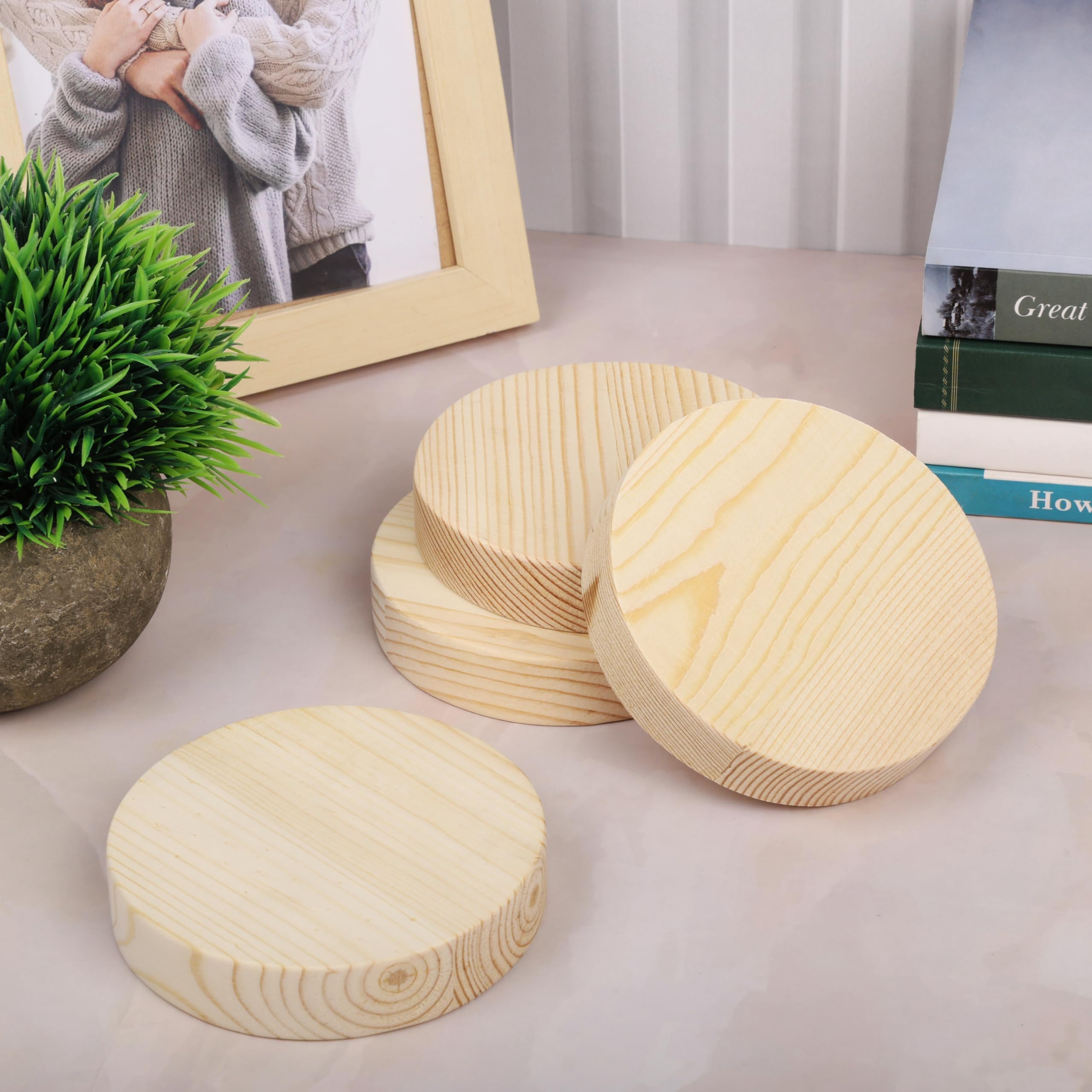 100 Pezzi Tondelli E Quadrati In Legno 10×10 Cm – Fai Da Te, Pittura, Pirografia, Sottobicchieri, Decorazioni
