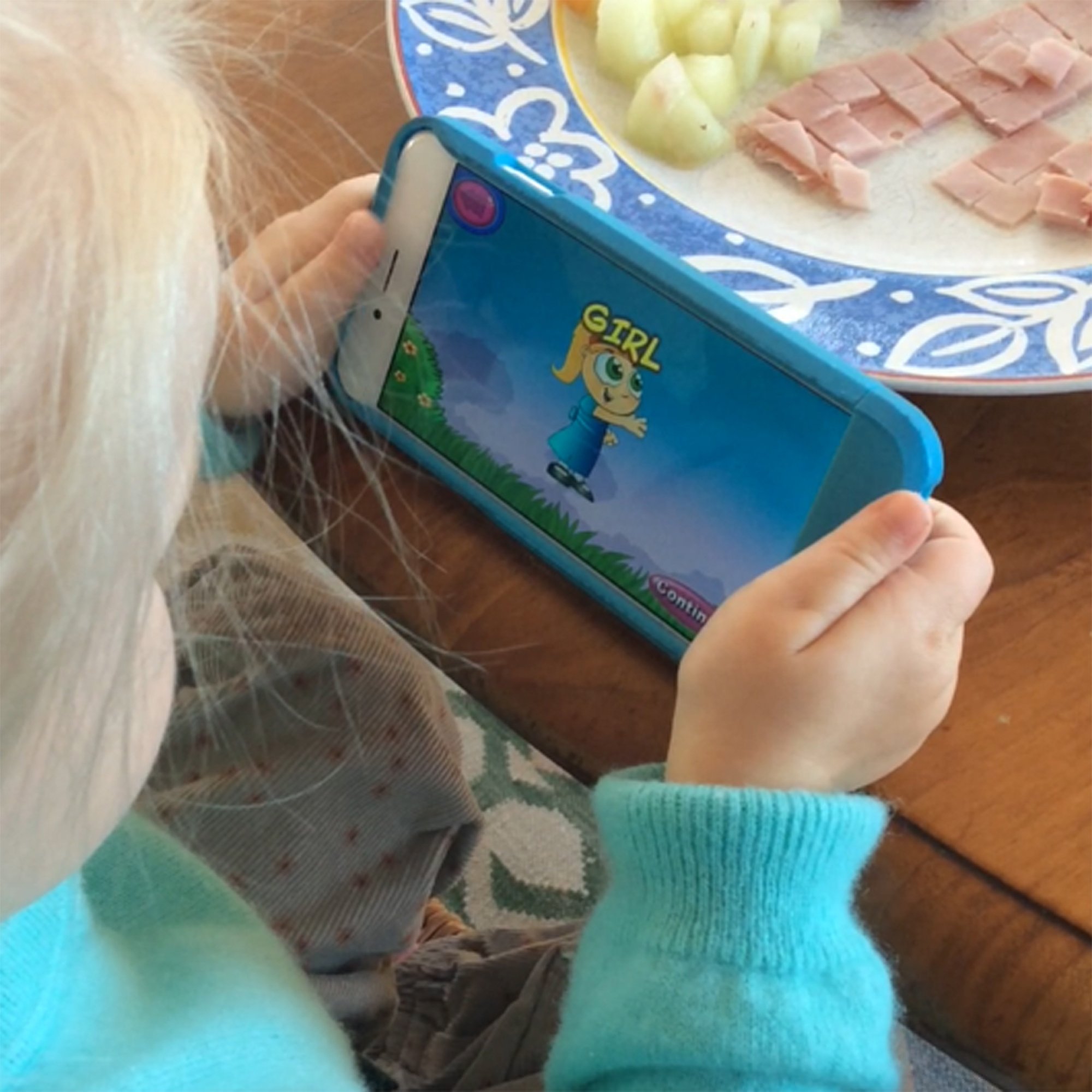 KidLid Childproof BPA Free Cell Phone Case for iPhone 6/6s - Blue