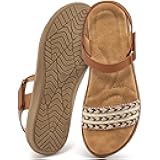 Flat Sandals for Women Comfortable: Dressy Open Toe Ankle Strap Bohemian Womens Sandal Summer Beach Travel