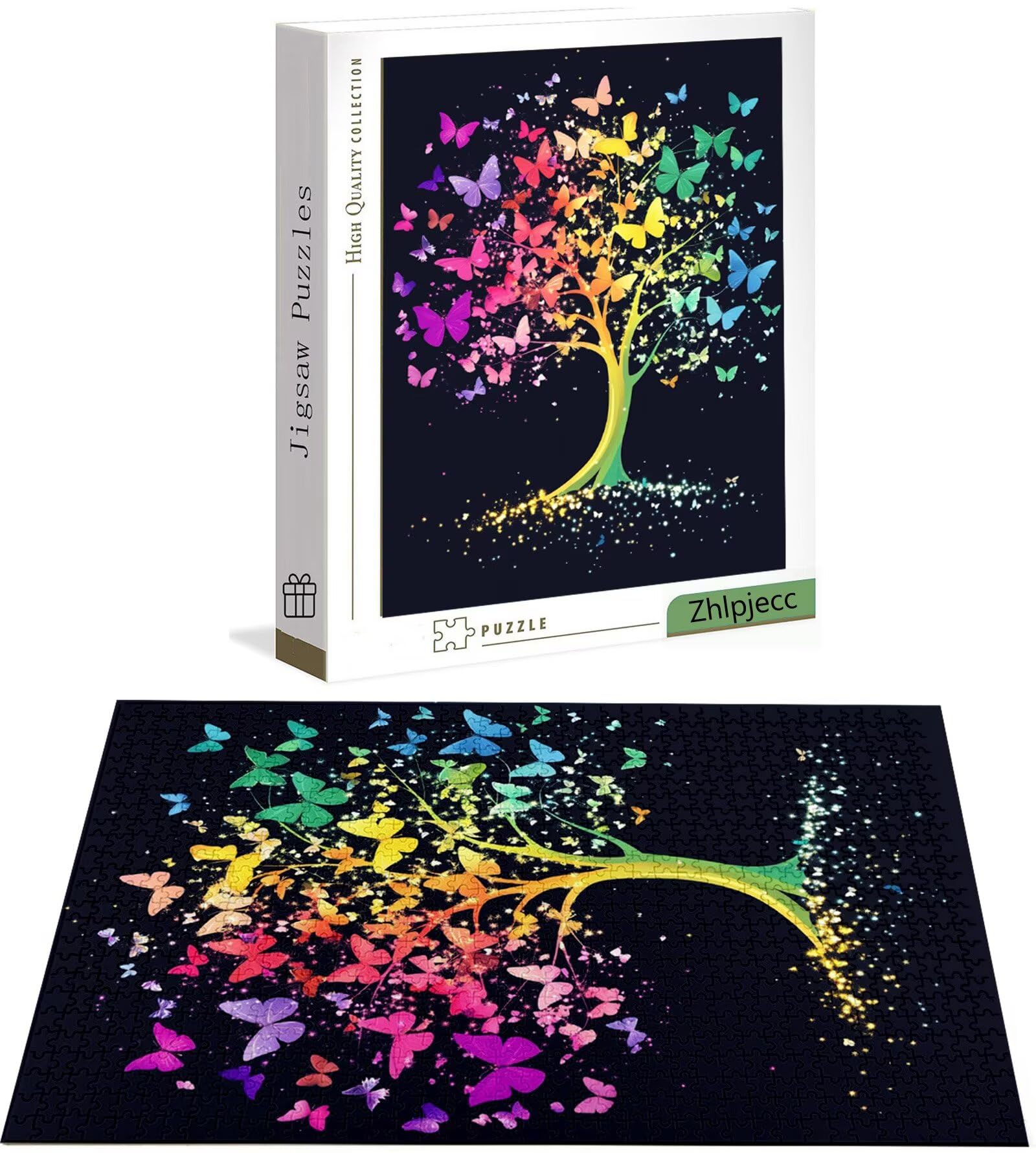 Puzzle 3000 sztuk motyli, 3000 sztuk puzzli drzewo dla dorosłych i nastolatków, drewniane puzzle z wykwintnym opakowaniem, rodzinne gry edukacyjne, prezenty świąteczne do domu H-6197