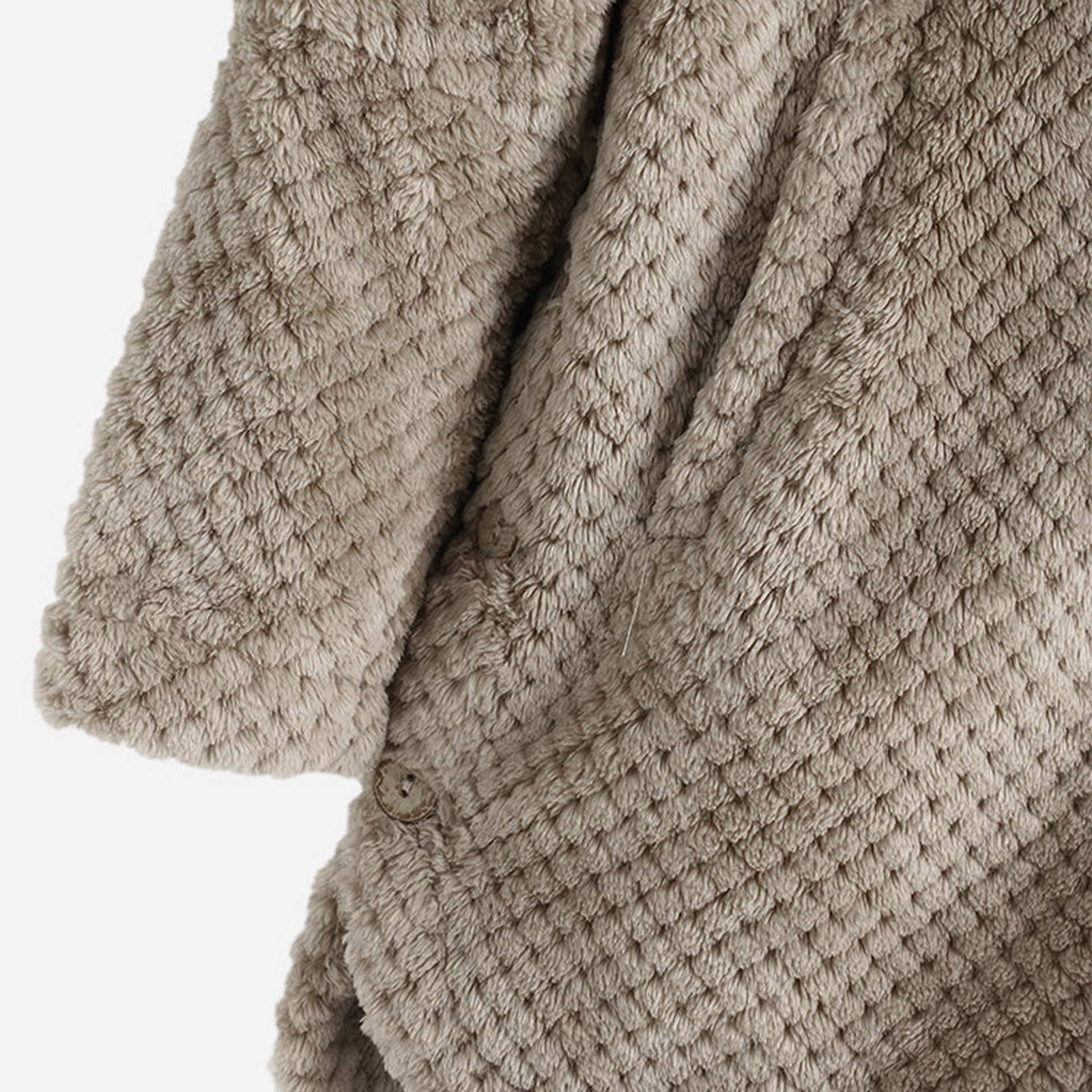 Fleecejacke Damen Lang Warm 54 Große Größen Xxl Mit Kapuze Fleecejacke Trachtenjacke Fleecemantel Plüschmantel Winterjacke Plüsch Fleece Jacke Teddyfutter Mantel Damenjacke Teddymantel