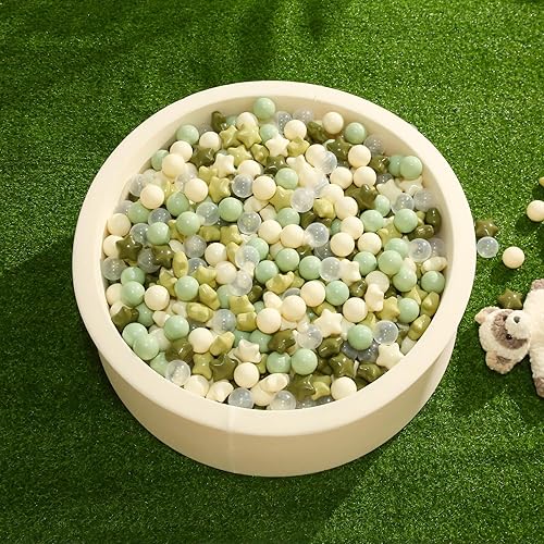 Miniatura 66 de TRENDPLAY Pelotas de bolas de estrella 50, 100, 200, 500, para niños pequeños, formas de pelotas para niños y niñas, diversión, fiesta de Rosa