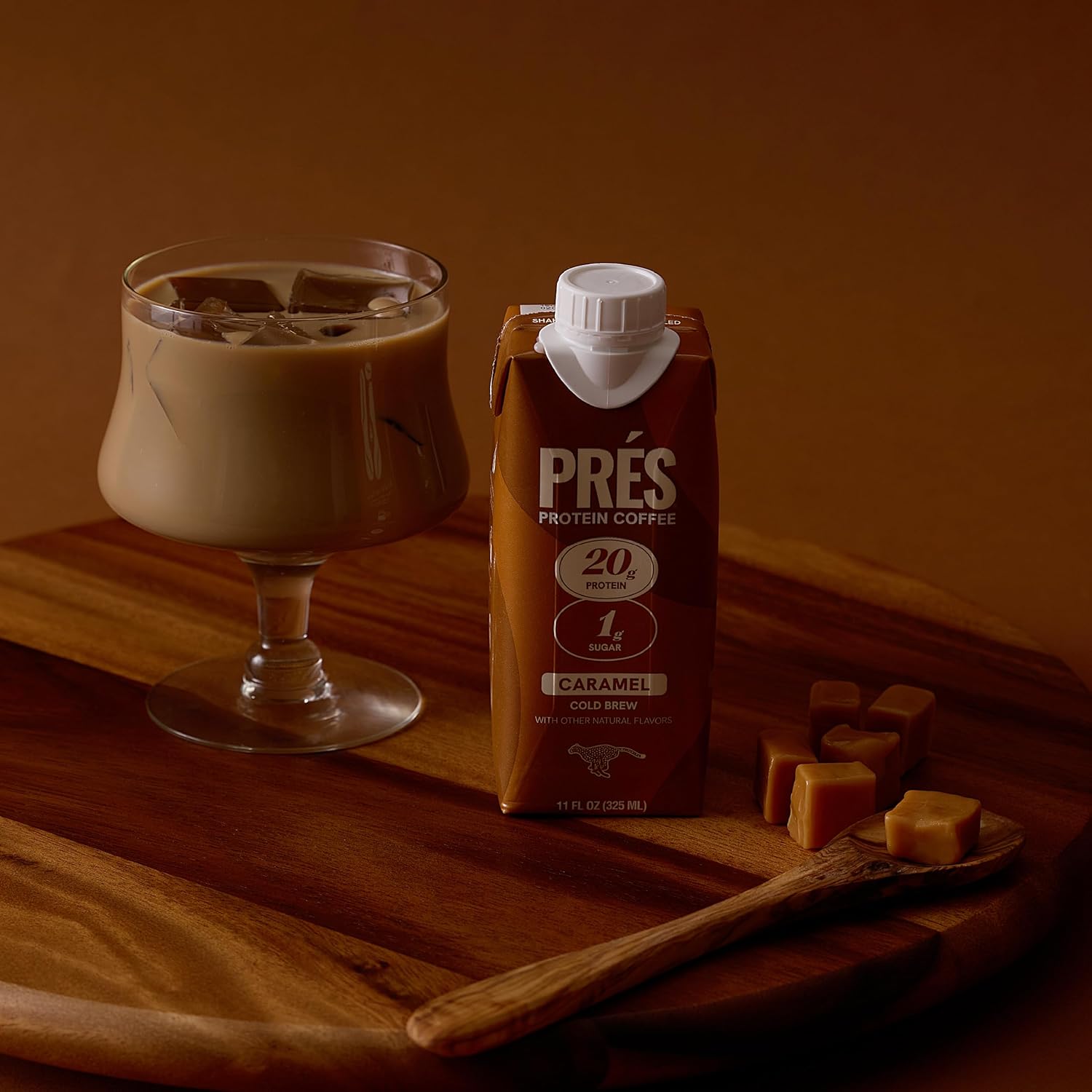 Protein Coffee - High Protein - Real Cold Brew - 20g Protein - 1g Sugar - 100 Calories - No Added Sugar - Coffee - Protein - 11 FL OZ - 12 Pack (Caramel)