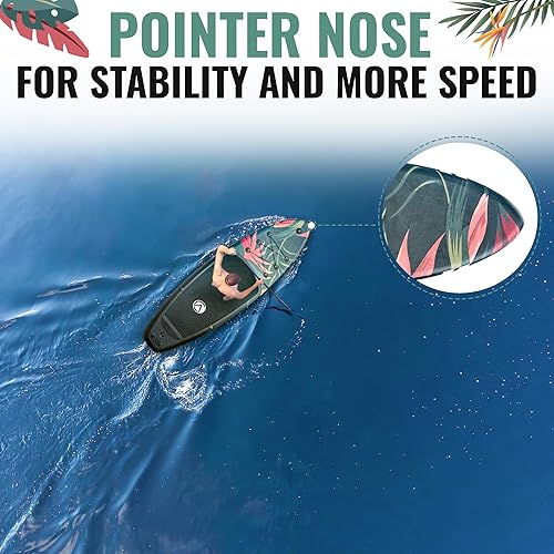 Miniatura 6 de Tabla de remo inflable Crew Axel 2024 de 10 pies 33 pies 6 pulgadas, extra ancha y ligera (18 libras), juego de SUP premium incluye 2 bolsas, paleta