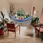 YAERSI Canvas Hammock,Camping Hammock with Elegant Tassels Load 450 lbs,Canvas Cotton Hammock for Outdoor Indoor