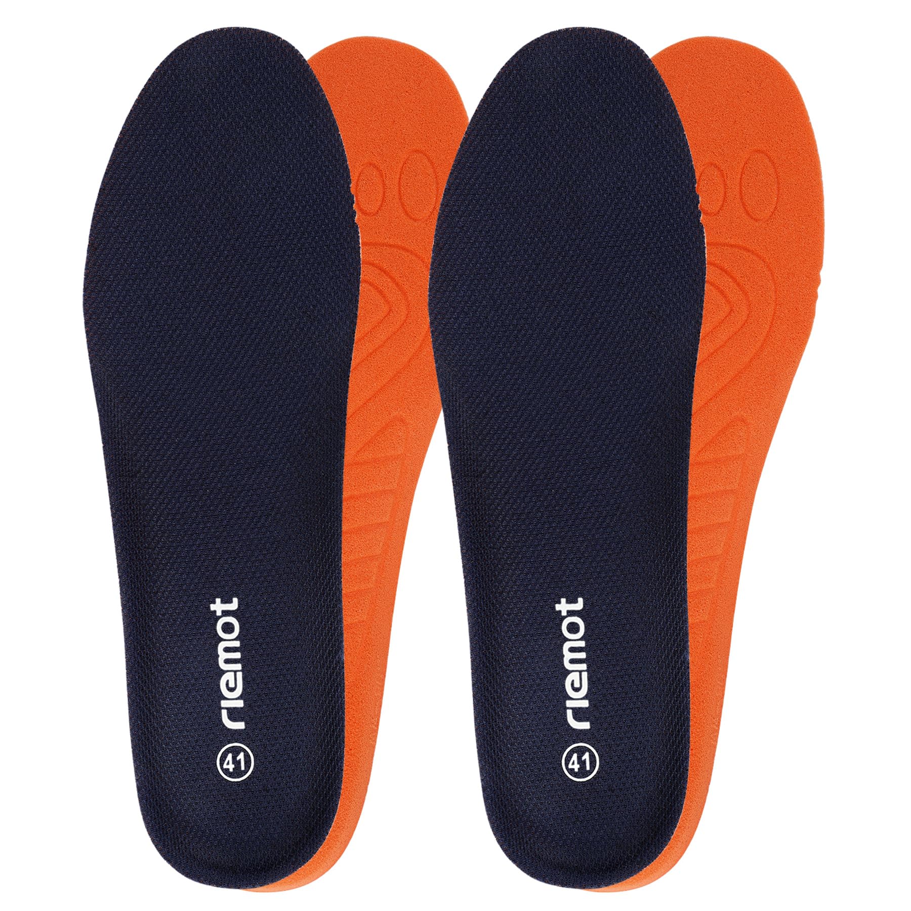 riemot Solette Scarpe Uomo Donna,Soletta Sportive per Assorbimento Degli Urti e Ammortizzazione,Solette Memory Foam Supporto Arco Suole Scarpe,Inserti per Scarpa Traspirante di Ricambio,Blu,39 EU