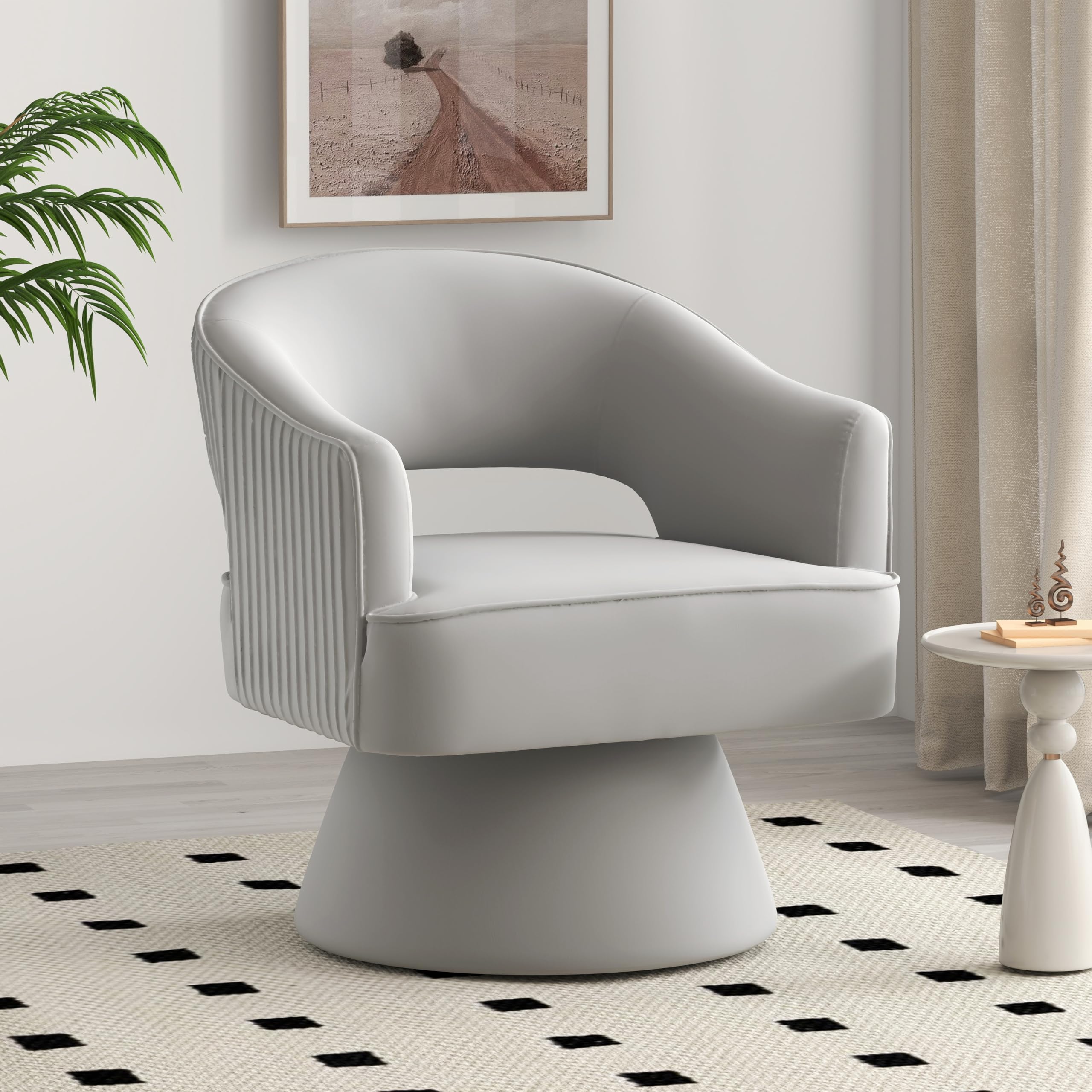 Amazon.co.jp: SEYNARミッドセンチュリーモダン スワベルチェア 360度