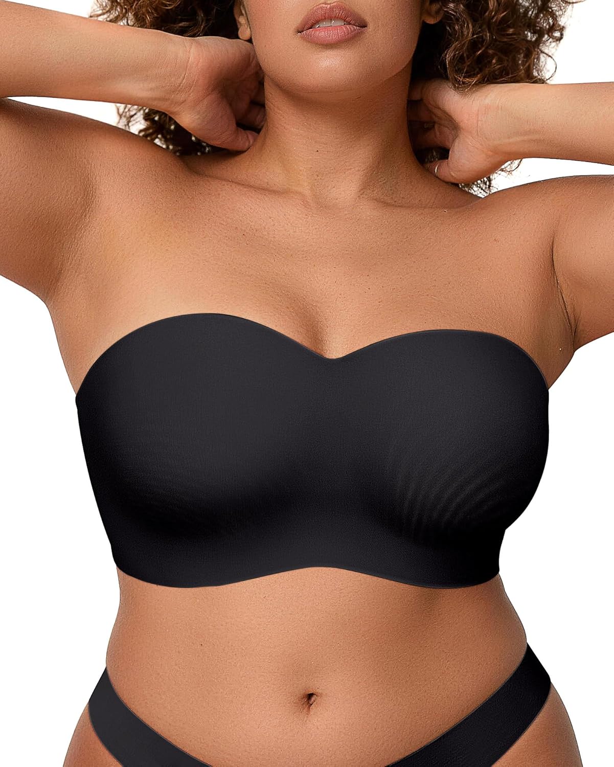 OEAK Womens Strapless Bras with Wireless/Underwire Multiway Non-Slip Tube Top Push Up Bralette Seamless Padded Bandeau Bra
