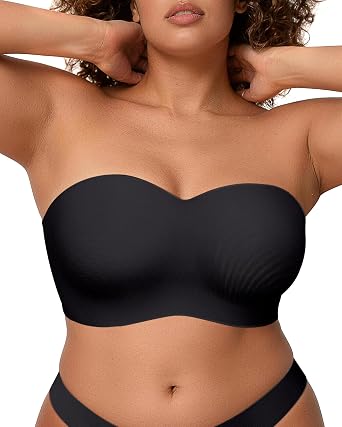 OEAK Womens Strapless Bras No Show Wireless/Underwire Non-Slip Bandeau Bra