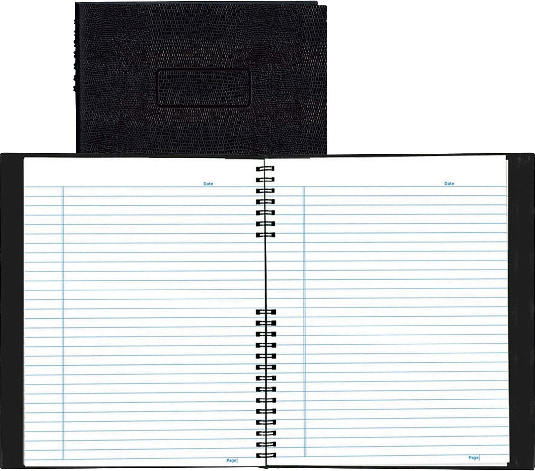 Blueline NotePro Notebook, 1-Subject, Medium/College Rule, Black Cover, (100) 11 x 8.5 Sheets