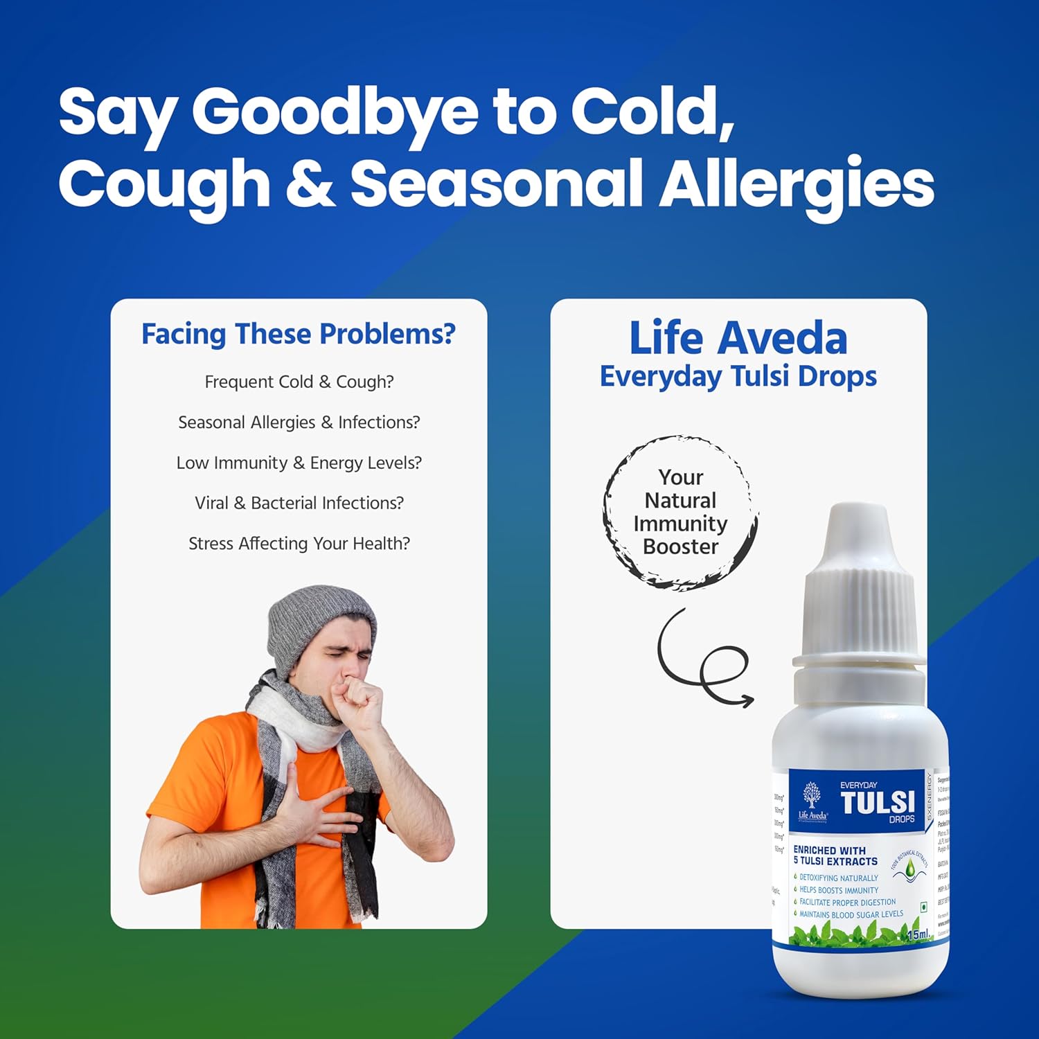 Life Aveda Everyday Tulsi Drops With 5 Types of Rare Tulsi Extracts| Natural Detoxifier, Immunity Booster, Helps in Digestion, Maintains Blood Sugar Level, Provides Relief from Cough & Cold Life Aveda Everyday Tulsi Drops With 5 Types of Rare Tulsi Extracts| Natural Detoxifier, Immunity Booster, Helps in Digestion, Maintains Blood Sugar Level, Provides Relief from Cough & Cold