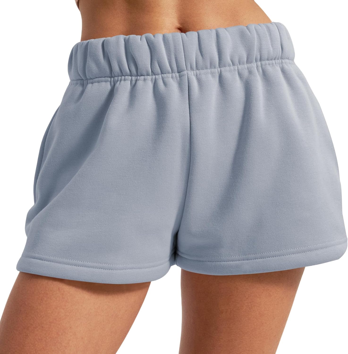 Women Sweat Cotton Shorts Fleece Summer Casual Workout Lounge Shorts with Pockets