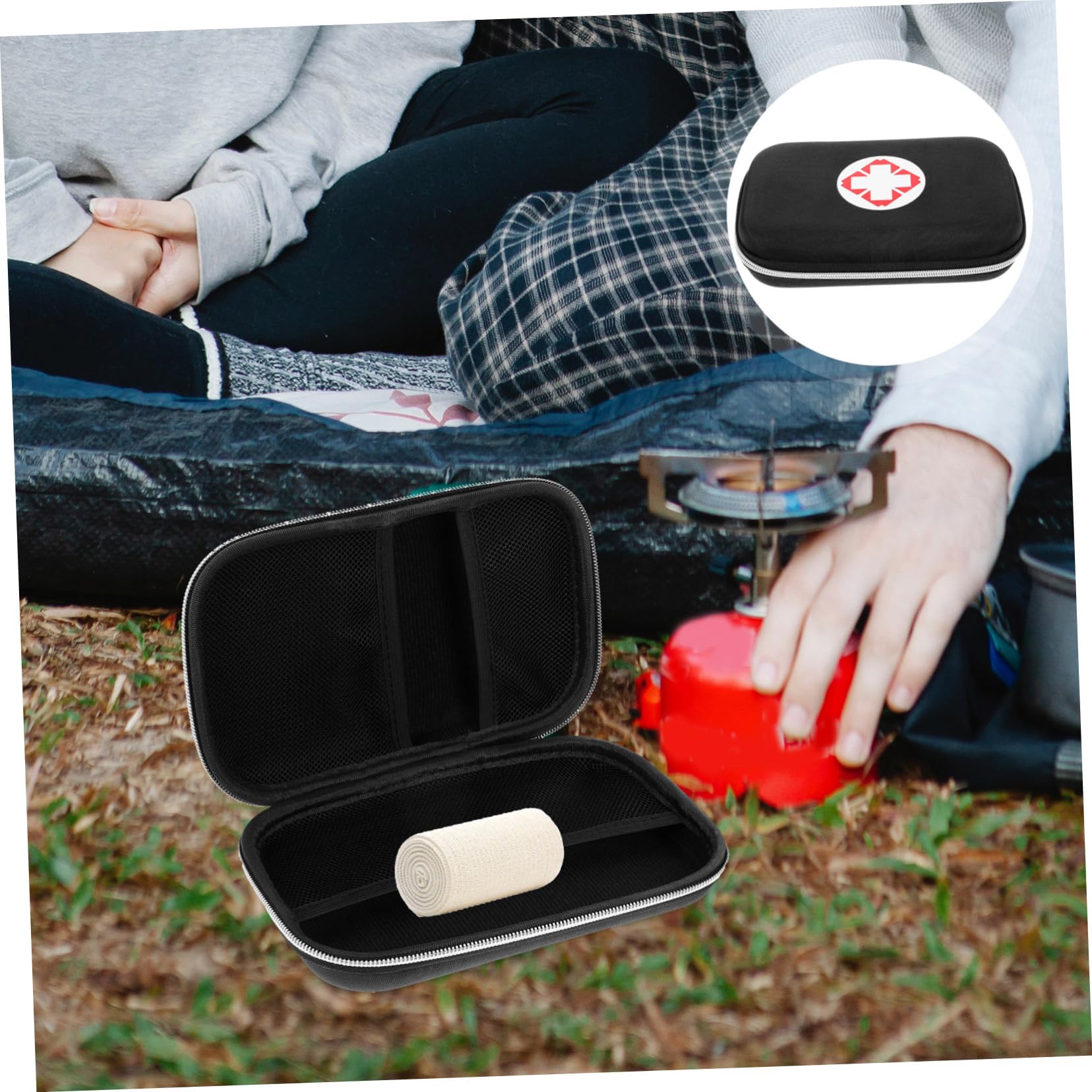 CALLARON 5 Stück Erste-Hilfe-Kasten tragbare Medizintasche Reisepille werkzeugtasche Outdoor-Medizintasche Reiseapotheke Wanderapotheke Tragbare Pillentasche klein Eva
