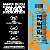 Vista 4 de PLEZi - Bebida de hidratación sabor naranja y mango de Stephen Curry - Bebidas deportivas con 2 veces más electrolitos - 500 mg de potasio, bajo