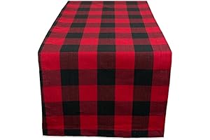 Buffalo Check Collection Kitchenette Table Runner: Farmhouse Flair in Striking Red & Black