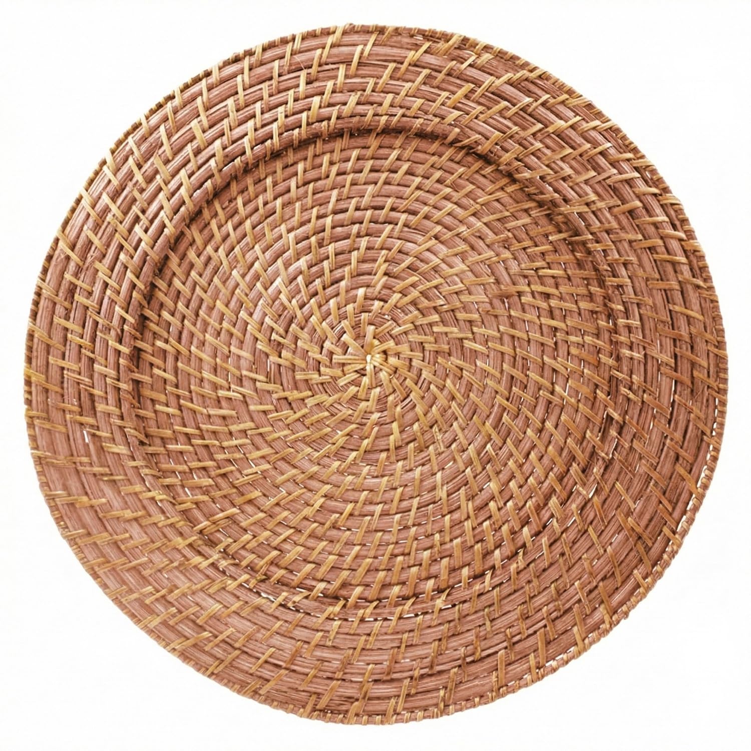Ch, Charge it by Jay Harvest Round Rattan Charger Plate - Set of 4, brown