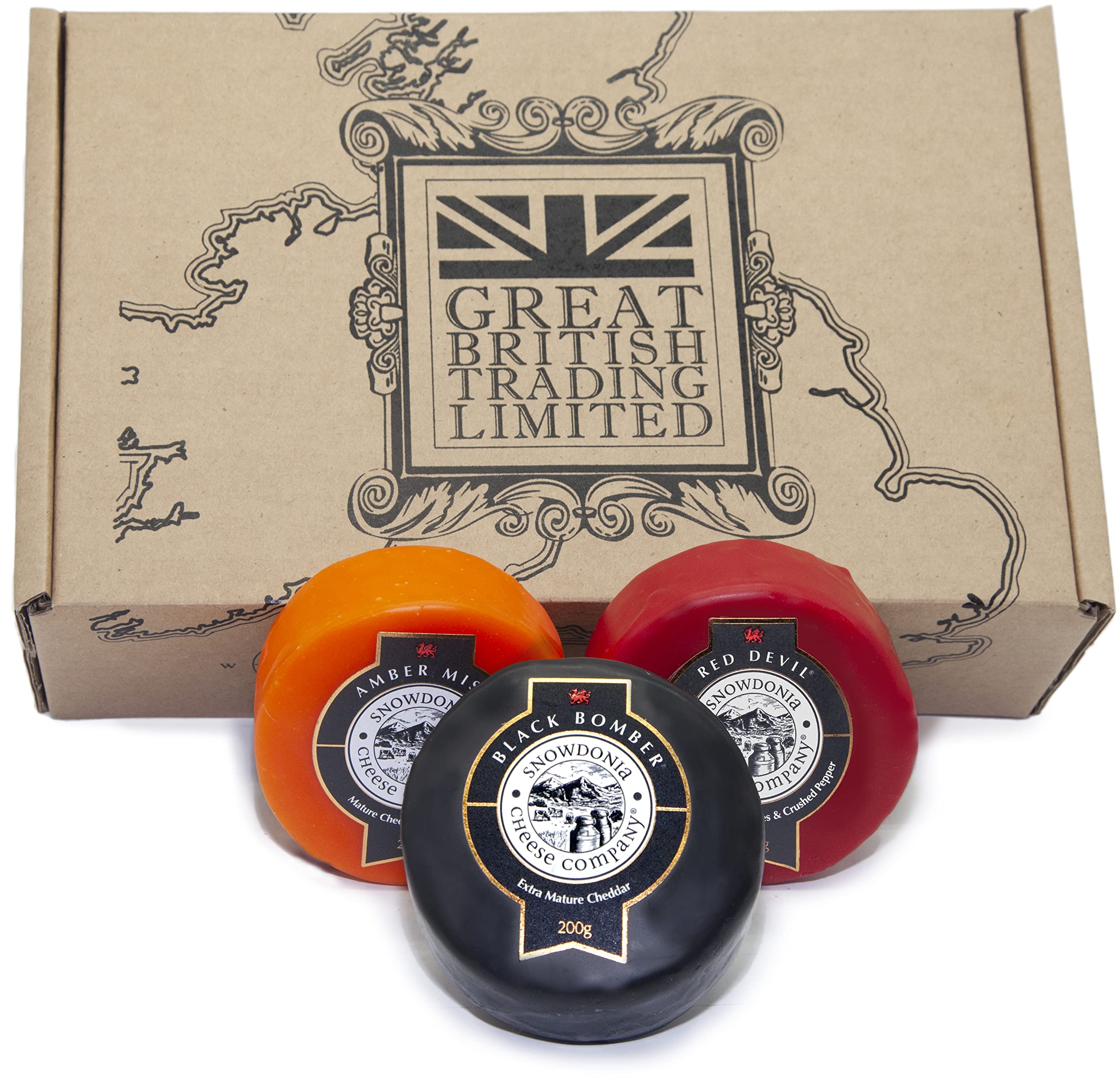 Snowdonia Cheese Triple Pack - Black Bomber, Red Devil & Amber Mist 3 x 200g from GREAT BRITISH TRADING LIMITED