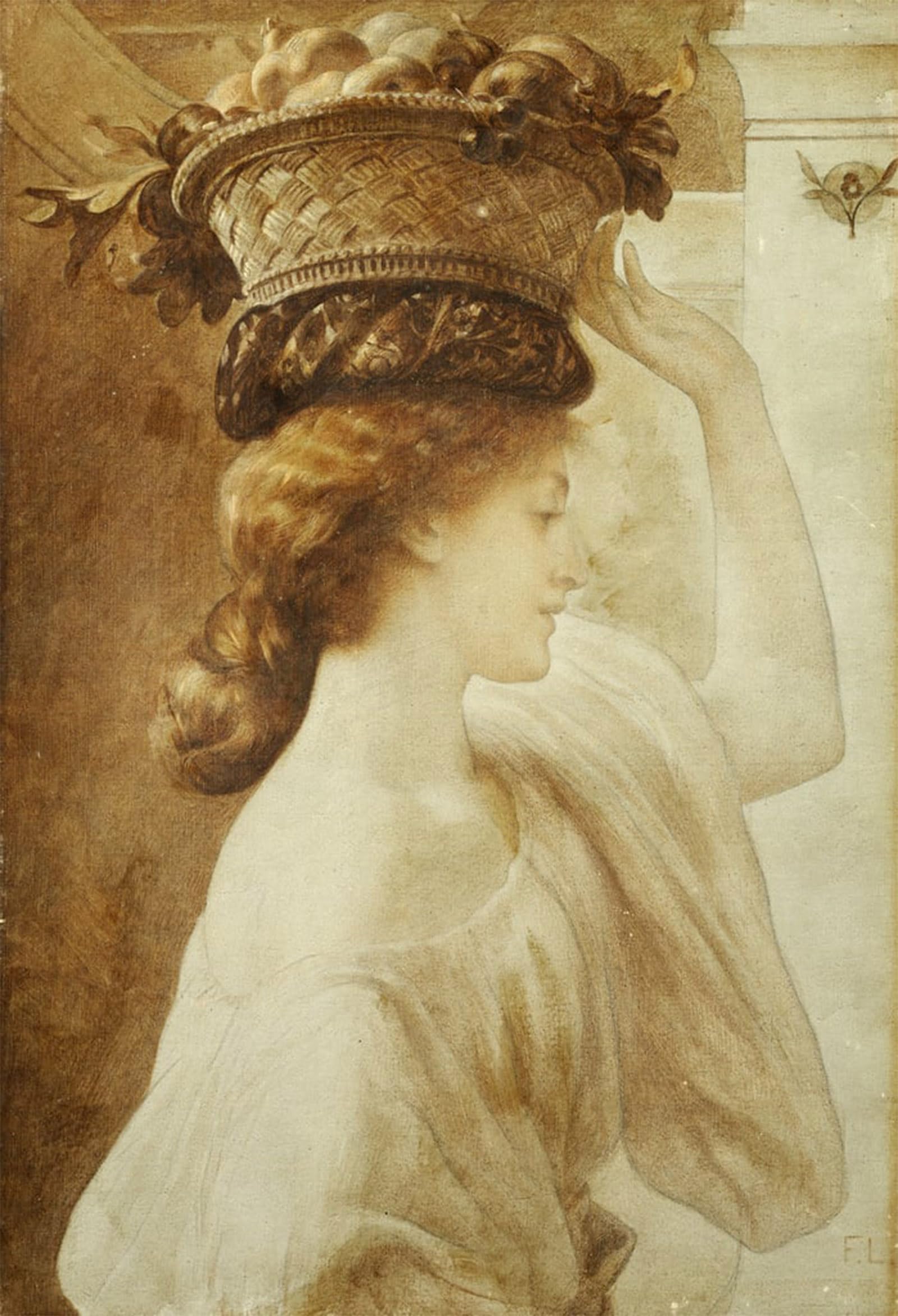 Cuadro de Lienzo Eucharis de Frederic Leighton para Decoración de Pared 60x90cm 5