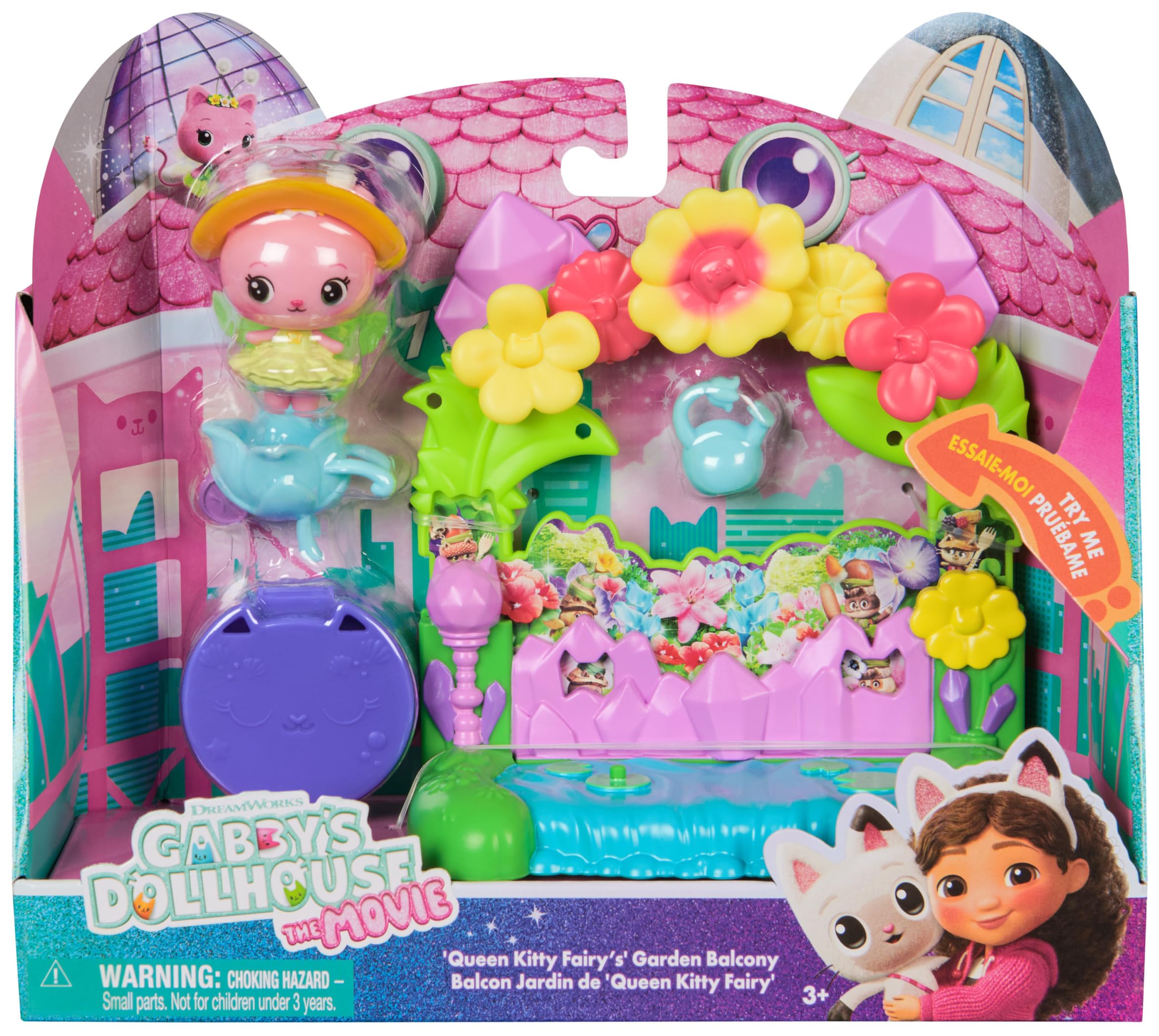 Gabby's Dollhouse Playset MOV Crystal Garden Balcony, Multicolor, 6074165