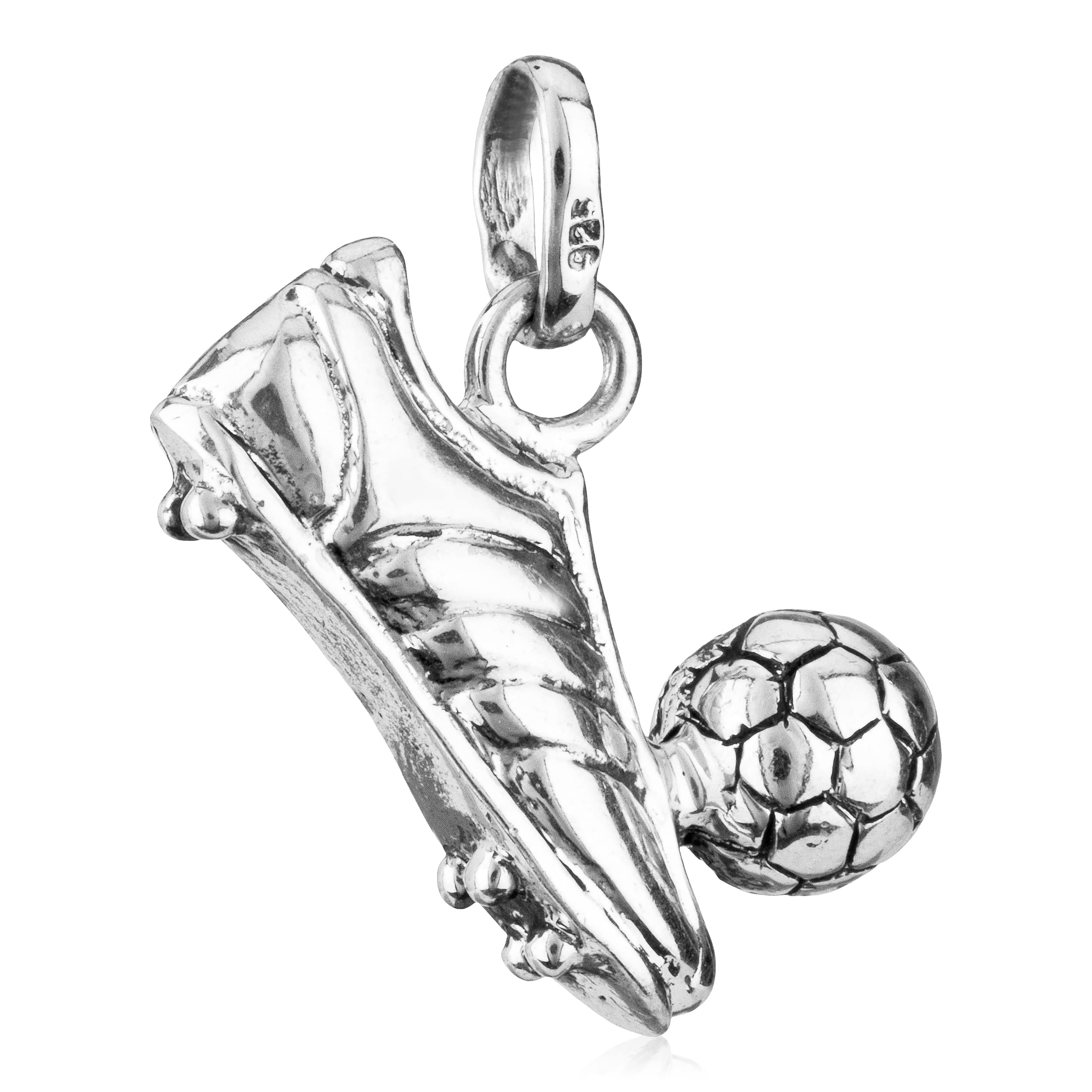 NKlaus 925 Argent Football Amulette Talisman Pendentif Chaussure Football avec Ballon 5mm 3672