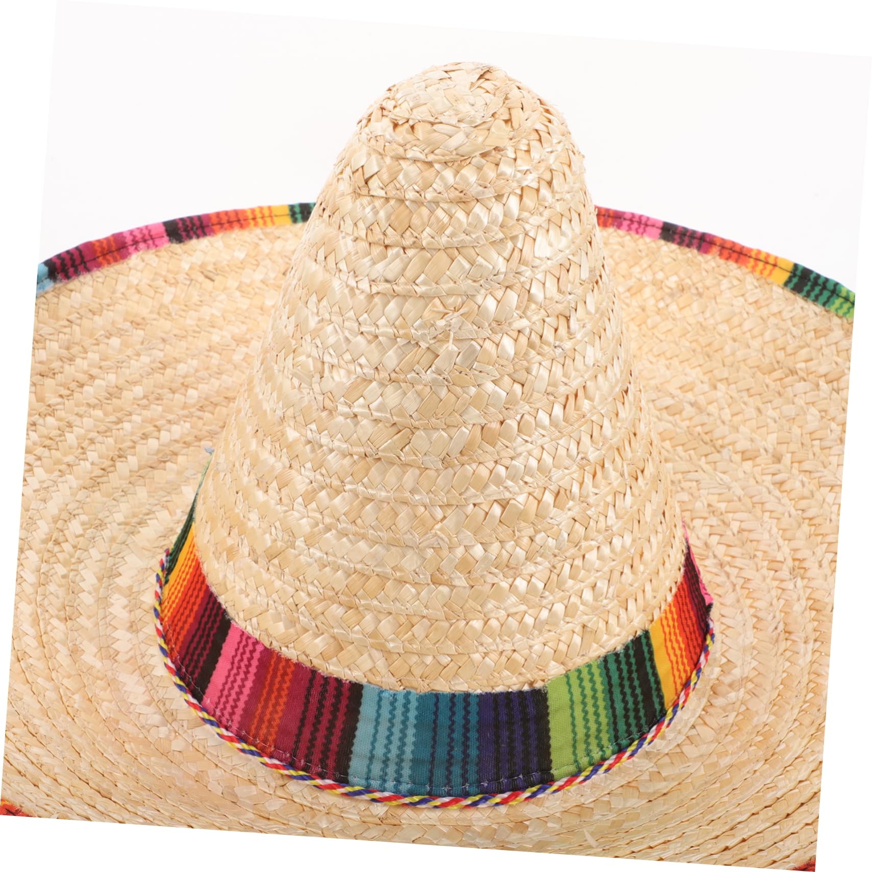 Sombrero Mexicano Beige de con Adorno para Adultos y Accesorio de Fiesta de Disfraz para Celebraciones al Aire