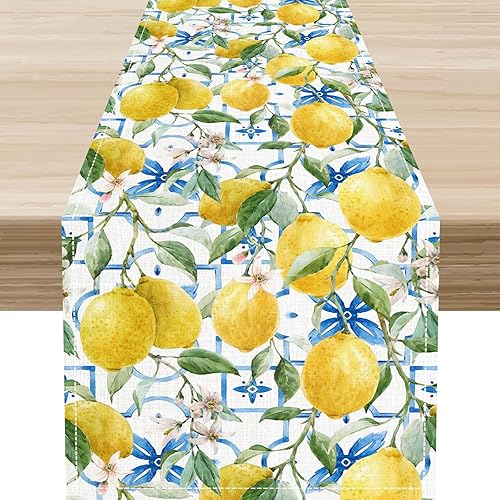 Miniatura 25 de Bonito camino de mesa de fresa, rosa retro de los años 70, diseño floral de verano de los años 70, decoración de mesa auxiliar para el hogar,