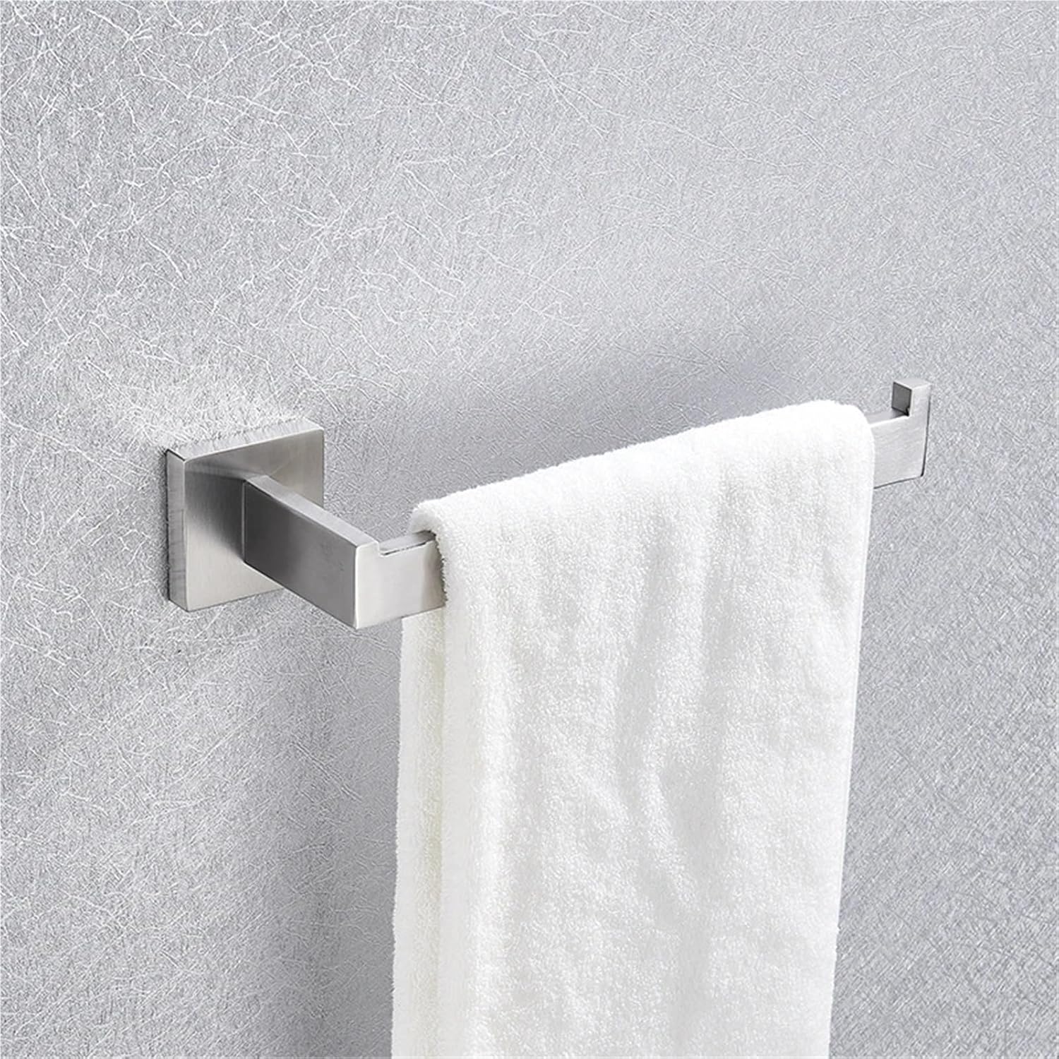 Brushed Nickel Bathroom Hardware Set Robe Hook Towel Rail Bar Rack Shelf Tissue Paper Holder Accessories(Single Paper Holder)