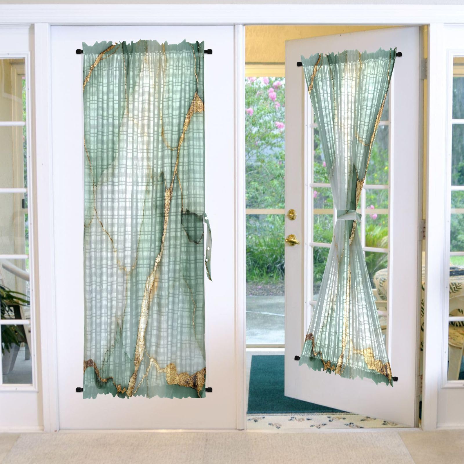 Rideaux de séparation imperméables vert sauge GuoChe rideau de pièce