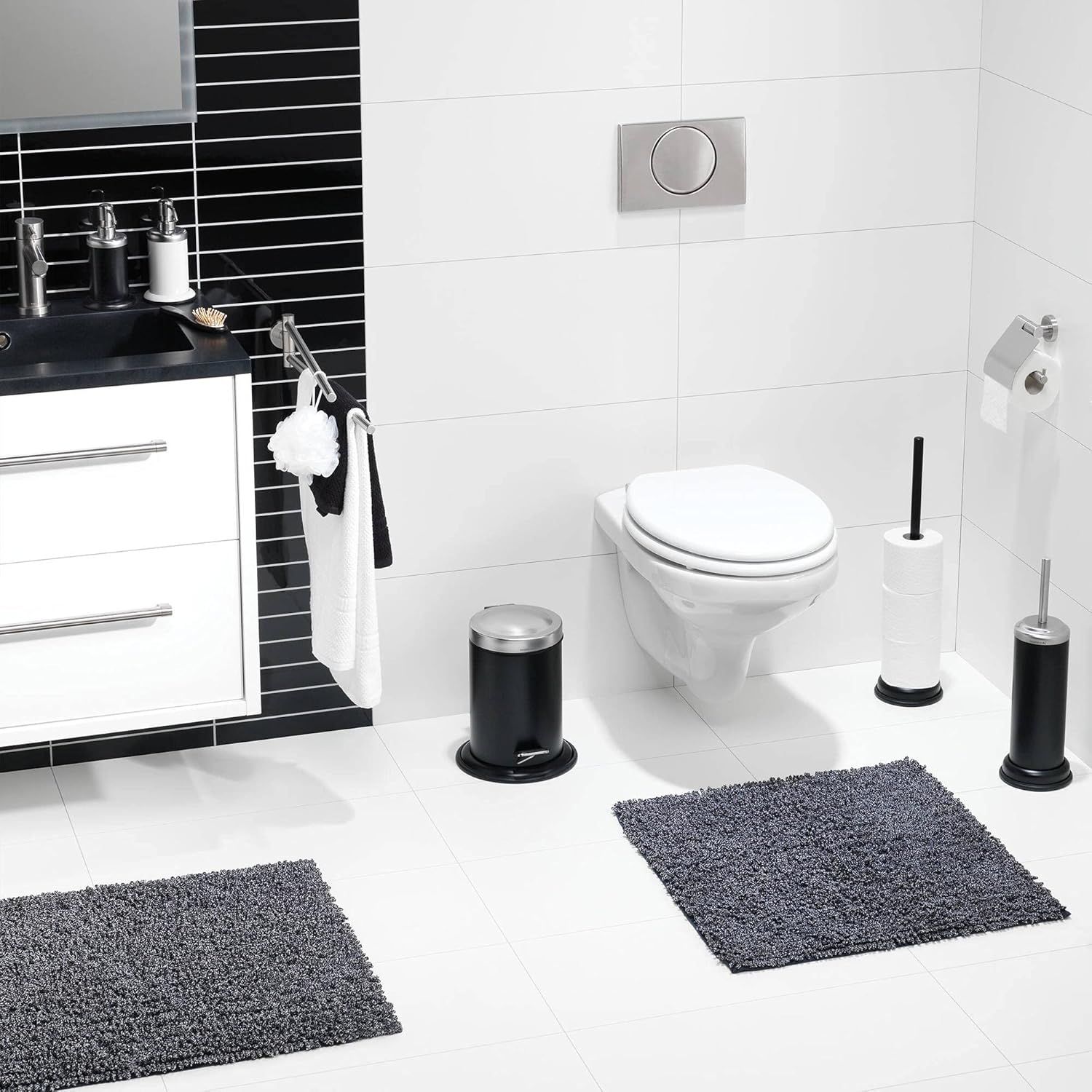 Sealskin Acero Pedal Bin, 22.4 x 23 x 28.5 cm, Black