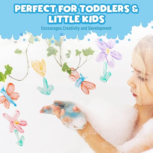 Miniatura 7 de Tub Works Jabón de pintura para dedos de bañera, paquete de 36  Pintura de baño no tóxica, lavable para niños pequeños y niños  Juguetes de baño