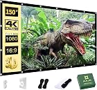 150 Inch Projector Screen Portable Foldable Washable 16:9