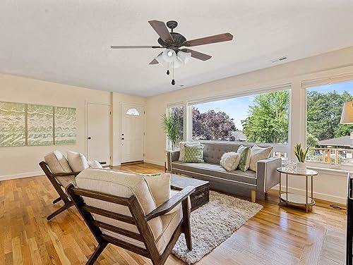 Miniatura 3 de Ciata Perilla de madera con acabado de nogal con cadena de cuentas de 12 pulgadas, paquete de 2 unidades