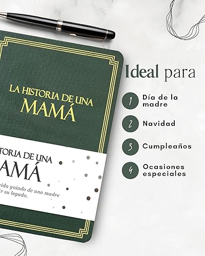 Miniatura 5 de Mamá, comparte tu historia conmigo (Tapa dura) 250+ Preguntas, Libro de recuerdos y memorias, Regalo personalizado para Mamá, Día de la Madre,