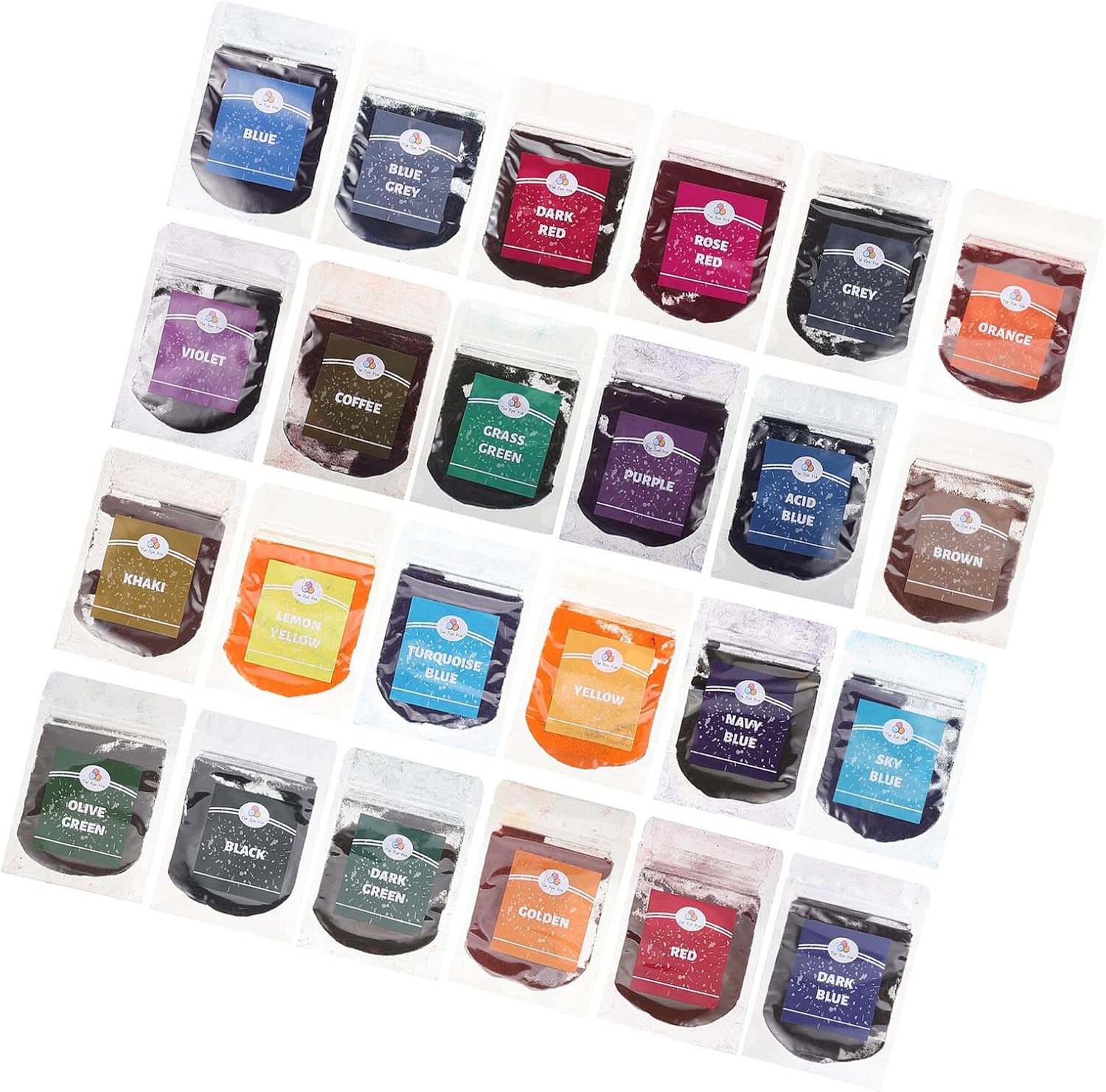 Generic Tie Dye Pigment Kit for Fabric Vibrant Dye Powders for Adults and DIY Creative Tie-dye Party Supplies for Halloween and Group Craft Activities
