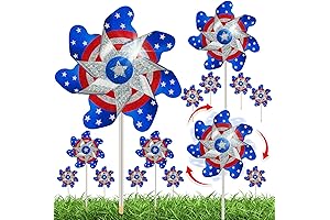 10pcs Fourth of July Pinwheels,4th of July Decorations for Yards In Ground