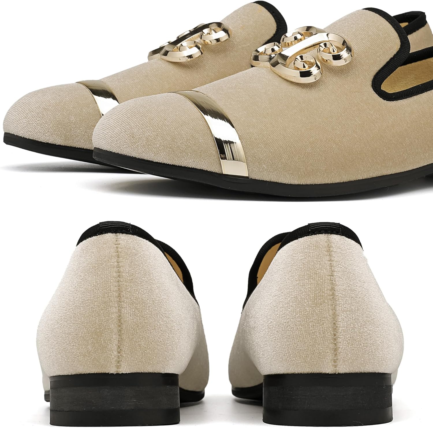 FQEQNQG Men's Fashion Formal Velvet Loafers and Wedding Dress Shoes for Men, Penny Slip-On Smoking Luxury Men Casual Shoes - Image 6